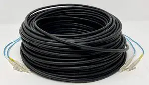 Direct Burial/Outdoor LC-LC 2-Strand Fiber Optic Cable - OM3 Multimode (50/125) - 75M (246ft) Direct Burial/Outdoor LC-LC 2-Strand Fiber Optic Cable - OM3 Multimode (50/125) - 75M (246ft)