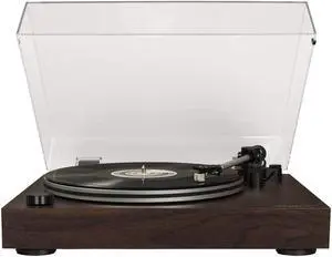 C8A-WA Belt-Driven Record Player Turntable with Built-in Pre-Amp, Adjustable Tonearm, AT3600L Cartridge, and Audio Grade MDF Plinth, Walnut C8A-WA Belt-Driven Record Player Turntable with Built-in Pre-Amp, Adjustable Tonearm, AT3600L Cartridge, and Audio Grade MDF Plinth, Walnut