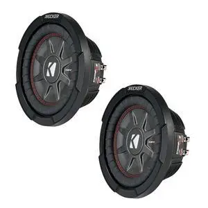8" Dual 1200W CompRT 2 Ohm Shallow Slim Car Subwoofer (Pair) | 43CWRT82 8" Dual 1200W CompRT 2 Ohm Shallow Slim Car Subwoofer (Pair) | 43CWRT82