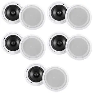HC85 700-Watt 8" 700W peak/240W RMS 2-Way in-Ceiling Home Theater Speakers 8-Ohm, Polypropylene Cone, Paintable Flush Mount Grills, for Whole-Home Systems, 10-Piece HC85 700-Watt 8" 700W peak/240W RMS 2-Way in-Ceiling Home Theater Speakers 8-Ohm, Polypropylene Cone, Paintable Flush Mount Grills, for Whole-Home Systems, 10-Piece