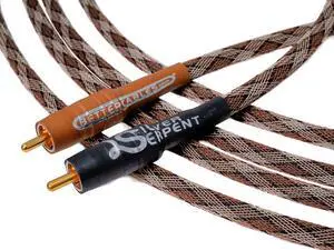 8 Inches Silver Serpent Snake Edition Brown/White RCA Audio Interconnect Cables - Stereo Pair (2 Cables) High-End, High-Performance, Premium Hi-Fi Audio 8 Inches Silver Serpent Snake Edition Brown/White RCA Audio Interconnect Cables - Stereo Pair (2 Cables) High-End, High-Performance, Premium Hi-Fi Audio