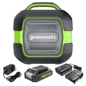 24V Bluetooth Speaker Kit, AC/DC Wireless Worksite Speaker, 2Ah Battery and Charger Included 24V Bluetooth Speaker Kit, AC/DC Wireless Worksite Speaker, 2Ah Battery and Charger Included