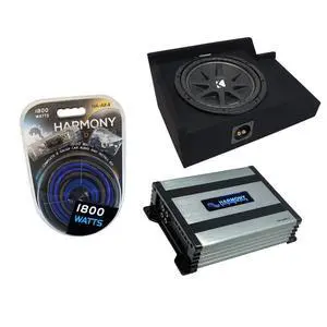 Compatible with 1999-2006 Chevy Silverado Extended Cab Truck Kicker Bundle Comp C12 Single 12 Sub Box Enclosure & Harmony HA-A400.1 Amp Compatible with 1999-2006 Chevy Silverado Extended Cab Truck Kicker Bundle Comp C12 Single 12 Sub Box Enclosure & Harmony HA-A400.1 Amp