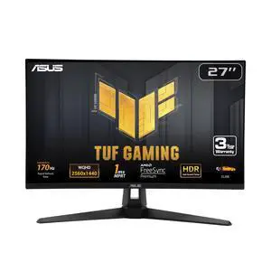 TUF Gaming 27 1440P Monitor (VG27AQA1A) - QHD (2560 x 1440), 170Hz (Supports 144Hz), 1ms, Extreme Low Motion Blur, Freesync Premium, Eye Care, HDMI, DisplayPort, Shadow Boost, Speakers, HDR TUF Gaming 27 1440P Monitor (VG27AQA1A) - QHD (2560 x 1440), 170Hz (Supports 144Hz), 1ms, Extreme Low Motion Blur, Freesync Premium, Eye Care, HDMI, DisplayPort, Shadow Boost, Speakers, HDR