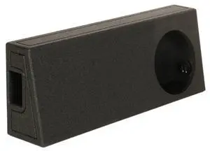 REC122 Single 12" Ported Subwoofer Enclosure Box, Behind Seat Truck Fit, 3/4" MDF, Bed Liner Finish, 1.88 Cu Ft, 40Hz Tuning REC122 Single 12" Ported Subwoofer Enclosure Box, Behind Seat Truck Fit, 3/4" MDF, Bed Liner Finish, 1.88 Cu Ft, 40Hz Tuning
