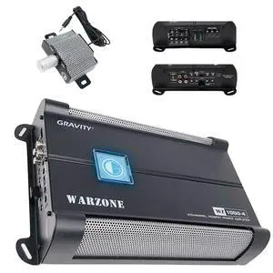 Car Amplifiers - WZ1000.4 Warzone 1000W 4 Channels Class A/B Amp 2/4 Ohm Stable with Remote Sub Control Car Amplifiers - WZ1000.4 Warzone 1000W 4 Channels Class A/B Amp 2/4 Ohm Stable with Remote Sub Control