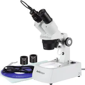 SE305R-AZ-E Digital Forward-Mounted Binocular Stereo Microscope, WF10x and WF20x Eyepieces, 10X/20X/30X/60X Magnification, 1X and 3X Objectives, Upper and Lower Halogen Light Source, Arm Stand, 120V, SE305R-AZ-E Digital Forward-Mounted Binocular Stereo Microscope, WF10x and WF20x Eyepieces, 10X/20X/30X/60X Magnification, 1X and 3X Objectives, Upper and Lower Halogen Light Source, Arm Stand, 120V,