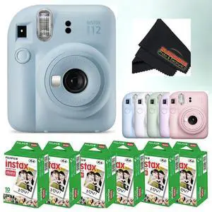 Instax Mini 12 Instant Camera - Pastel Blue w/ 3 Twin Packs Instax Mini 12 Instant Camera - Pastel Blue w/ 3 Twin Packs