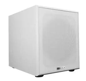 Rock Shaker 10" White 600W Peak/300W RMS Powered Home Theater Subwoofer, Deep Bass, Adjustable Crossover, for Movies and Music Rock Shaker 10" White 600W Peak/300W RMS Powered Home Theater Subwoofer, Deep Bass, Adjustable Crossover, for Movies and Music