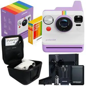 Polaroid Now 3rd Generation i-Type Instant Film Camera with 16 Color Film Photos, Purple, with Signature Series Gift Bundle Polaroid Now 3rd Generation i-Type Instant Film Camera with 16 Color Film Photos, Purple, with Signature Series Gift Bundle