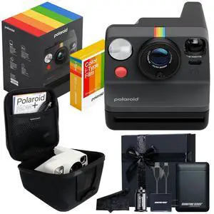 Polaroid Now 3rd Generation i-Type Instant Film Camera with 16 Color Film Photos, Black, with Signature Series Gift Bundle Polaroid Now 3rd Generation i-Type Instant Film Camera with 16 Color Film Photos, Black, with Signature Series Gift Bundle