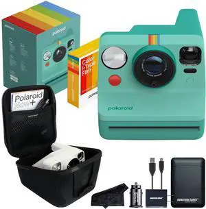 Polaroid Originals Now I-Type Instant Camera with 16 Color Film Photos and Signature Series Case (Gen 3 + Power Bundle, Teal) Polaroid Originals Now I-Type Instant Camera with 16 Color Film Photos and Signature Series Case (Gen 3 + Power Bundle, Teal)