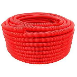 Flexible Polyethylene HDPE Non-Split Corrugated Wire Loom Tubing (Red, 2" Dia. x 100 ft) Flexible Polyethylene HDPE Non-Split Corrugated Wire Loom Tubing (Red, 2" Dia. x 100 ft)