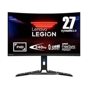Legion R27fc-30 Gaming Monitor, 27" FHD Curved, 280Hz, 0.5ms MPRT, AMD FreeSync, VESA Adaptive Sync, Lift/Tilt/Pivot/Swivel Stand, HDMI 2.1 and DisplayPort 1.4, 350 nits, Raven Black Legion R27fc-30 Gaming Monitor, 27" FHD Curved, 280Hz, 0.5ms MPRT, AMD FreeSync, VESA Adaptive Sync, Lift/Tilt/Pivot/Swivel Stand, HDMI 2.1 and DisplayPort 1.4, 350 nits, Raven Black