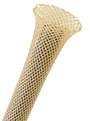 1.75" PET Expandable Braided Sleeving - Color: Beige - Length: 200FT 1.75" PET Expandable Braided Sleeving - Color: Beige - Length: 200FT