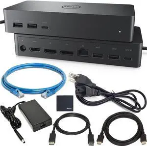 Dell Universal Dock (UD22): USB-C Docking Station with Future-Ready Design + HDMI & DisplayPort Cables + Ethernet - Dock Hub Bundle Dell Universal Dock (UD22): USB-C Docking Station with Future-Ready Design + HDMI & DisplayPort Cables + Ethernet - Dock Hub Bundle