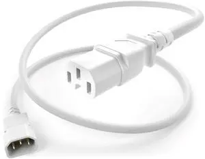 60 Pack Group Power Cable IEC C14 to C15 15Amp 14AWG 250V SJT Jacket, White, 4 Foot 60 Pack Group Power Cable IEC C14 to C15 15Amp 14AWG 250V SJT Jacket, White, 4 Foot