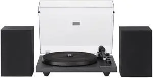C62 Bluetooth Vinyl Record Player 120W Speakers, 2-Speed Belt-Drive Turntable, Anti-Skate, Black C62 Bluetooth Vinyl Record Player 120W Speakers, 2-Speed Belt-Drive Turntable, Anti-Skate, Black