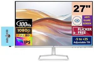 27" 100Hz 300 Nits IPS FHD (1920x1080) Monitor (Replaces M27f) with Docztorm Hub USB Port Expander, Flicker-Free, Adjustable Tilt, 1x HDMI 1.4, 1x VGA, Black/Silver (2026 Latest Model) 27" 100Hz 300 Nits IPS FHD (1920x1080) Monitor (Replaces M27f) with Docztorm Hub USB Port Expander, Flicker-Free, Adjustable Tilt, 1x HDMI 1.4, 1x VGA, Black/Silver (2026 Latest Model)