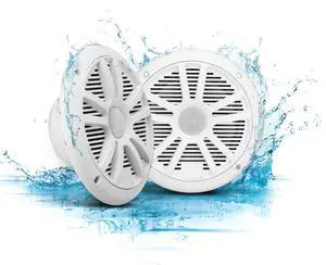 Boss Audio MR6W 6.5" 180W Dual Cone Marine/Boat Speakers Stereo, White (8 Pack) Boss Audio MR6W 6.5" 180W Dual Cone Marine/Boat Speakers Stereo, White (8 Pack)