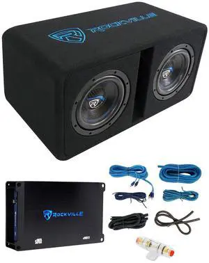 DK58 Package Dual 8" 1600W Loaded K5 Car Subwoofer Enclosure, DB11 Amp, 2 Ohm, Deep Bass, Compact Design, Easy Installation, for Car Audio Enthusiasts DK58 Package Dual 8" 1600W Loaded K5 Car Subwoofer Enclosure, DB11 Amp, 2 Ohm, Deep Bass, Compact Design, Easy Installation, for Car Audio Enthusiasts