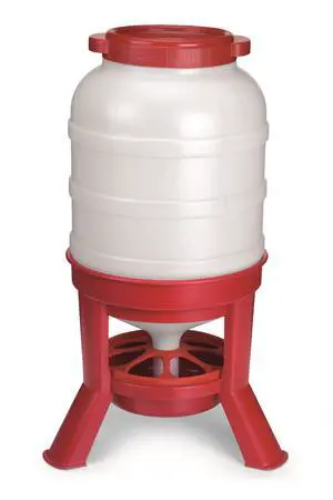 ® Plastic Dome Feeder | Heavy Duty Plastic Gravity Fed Poultry Feed Container Tank | Backyard Poultry for Hobbyists, Farmers and Ranchers | 60 LB ® Plastic Dome Feeder | Heavy Duty Plastic Gravity Fed Poultry Feed Container Tank | Backyard Poultry for Hobbyists, Farmers and Ranchers | 60 LB