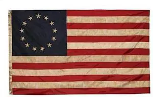 Betsy Ross Vintage Embroidered Flag - 6x10ft Premium Oxford Polyester Betsy Ross Vintage Embroidered Flag - 6x10ft Premium Oxford Polyester