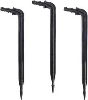 250pk 6" Angled Drip Emitter Stake, Fits 1/4" & 1/8" Tubing for Precise Watering & Irrigation, Greenhouse, Container Gardening, Home Garden, and Hydroponics Growing (250, 6" Inch Long) 250pk 6" Angled Drip Emitter Stake, Fits 1/4" & 1/8" Tubing for Precise Watering & Irrigation, Greenhouse, Container Gardening, Home Garden, and Hydroponics Growing (250, 6" Inch Long)