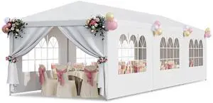 10x30 Party Tent Outdoor Canopy Tents for Parties with 8 Removable Sidewalls Heavy Duty Waterproof Gazebo Shelter for BBQ, Wedding, Events, Camping, Birthday Party, Backyard and Patio 10x30 Party Tent Outdoor Canopy Tents for Parties with 8 Removable Sidewalls Heavy Duty Waterproof Gazebo Shelter for BBQ, Wedding, Events, Camping, Birthday Party, Backyard and Patio