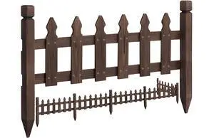 Wood Garden Fence Decorative Fence Patio Flower Garden Border Yard Border Garden Bed Pool Fences Outdoor Wood Edging Fencing Brown 355 in Wood Garden Fence Decorative Fence Patio Flower Garden Border Yard Border Garden Bed Pool Fences Outdoor Wood Edging Fencing Brown 355 in