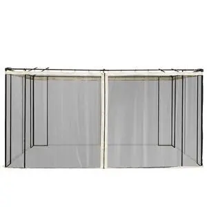 10' x 13' Universal Replacement Mesh Sidewall Netting for Patio Gazebos and Canopy Tents with Zippers, (Sidewall Only) Beige, Black 10' x 13' Universal Replacement Mesh Sidewall Netting for Patio Gazebos and Canopy Tents with Zippers, (Sidewall Only) Beige, Black