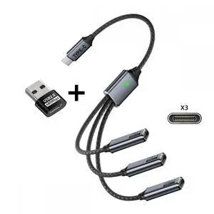 USB 2.0 Type-C USB-C to 3 Ports Hub Cable Bus Power 1 to 3 Data for Laptop Desktop Phone Mouse Keyboard Printer Disk USB 2.0 Type-C USB-C to 3 Ports Hub Cable Bus Power 1 to 3 Data for Laptop Desktop Phone Mouse Keyboard Printer Disk