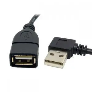 90 Degree Left Angled Type USB 2.0 A Male to USB Female M/F Extension Cable 480Mbps 90 Degree Left Angled Type USB 2.0 A Male to USB Female M/F Extension Cable 480Mbps