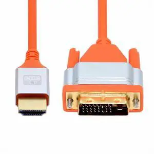 Cablecc HDMI 4K to DVI Ultra Soft High Flex HDTV Cable Hyper Super Flexible Cord High Speed Type-A Male to 24+1 Male for Computer HDTV (1.0M) HD-041-1.0M Cablecc HDMI 4K to DVI Ultra Soft High Flex HDTV Cable Hyper Super Flexible Cord High Speed Type-A Male to 24+1 Male for Computer HDTV (1.0M) HD-041-1.0M