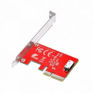 CY PCI-E 3.0 Express 4.0 x4 to Oculink Internal SFF-8612 SFF-8611 Host Adapter for PCIe SSD with Bracket CY PCI-E 3.0 Express 4.0 x4 to Oculink Internal SFF-8612 SFF-8611 Host Adapter for PCIe SSD with Bracket