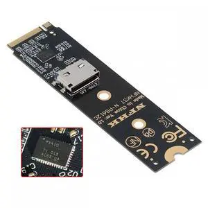 Cablecc 22x80mm 2280 PCI-E4.0 M.2 M-key NVME to Oculink SFF-8612 SFF-8611 Host Adapter with Linear Redriver for U.2 SSD eGPU over Long Cable Lengths SF-023-2280RD- - Cablecc 22x80mm 2280 PCI-E4.0 M.2 M-key NVME to Oculink SFF-8612 SFF-8611 Host Adapter with Linear Redriver for U.2 SSD eGPU over Long Cable Lengths SF-023-2280RD- -