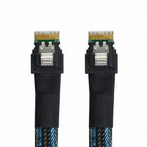 CY PCI-E Slimline SAS 4.0 SFF-8654 4i 38pin Host to SFF-8654 Slim SAS Target Cable 50cm CY PCI-E Slimline SAS 4.0 SFF-8654 4i 38pin Host to SFF-8654 Slim SAS Target Cable 50cm