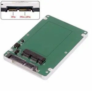Cablecc 1.8" Micro SATA 16pin SSD to 2.5" SATA 22pin 7+15 hard disk case Enclosure White 7mm height SA-098 Cablecc 1.8" Micro SATA 16pin SSD to 2.5" SATA 22pin 7+15 hard disk case Enclosure White 7mm height SA-098