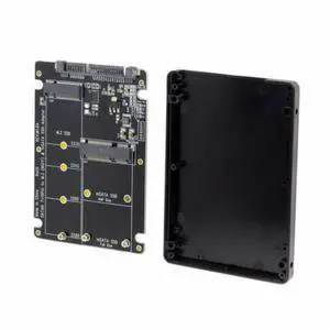 CY 2 in 1 Combo M.2 NGFF B-key mSATA SSD to SATA 3.0 Adapter Converter Case Enclosure CY 2 in 1 Combo M.2 NGFF B-key mSATA SSD to SATA 3.0 Adapter Converter Case Enclosure