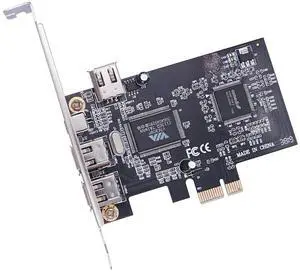 PCI-E 1X 4X 16X to Firewire 400 Capture Card IEEE 1394a PCI Express 4 Ports Card 6Pin and 4Pin IEEE-1394 400Mbps Adapter for Windows Mac Os Linux PCI-E 1X 4X 16X to Firewire 400 Capture Card IEEE 1394a PCI Express 4 Ports Card 6Pin and 4Pin IEEE-1394 400Mbps Adapter for Windows Mac Os Linux