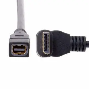 Jimier Up Angled DP DisplayPort 90 Degree to Mini DP DisplayPort Female Cable for Displays Monitors DP-048-UP Jimier Up Angled DP DisplayPort 90 Degree to Mini DP DisplayPort Female Cable for Displays Monitors DP-048-UP