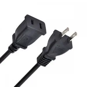 Cablecc 2-Prong Extension Cable USA 2-Outlet Power Extension Cable NEMA 1-15P to NEMA 1-15R Supply Main Adapter Cable 0.5m PW-034 Cablecc 2-Prong Extension Cable USA 2-Outlet Power Extension Cable NEMA 1-15P to NEMA 1-15R Supply Main Adapter Cable 0.5m PW-034