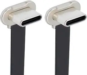 Angled Type-C USB-C to USB-C Ultra Slim Flat Power USB2.0 Data Cable 65W Fast Charge for Laptop Tablet Phone (15cm) Angled Type-C USB-C to USB-C Ultra Slim Flat Power USB2.0 Data Cable 65W Fast Charge for Laptop Tablet Phone (15cm)