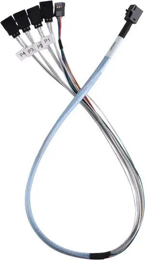 SilverStone Technology 36 Pin Minisas Sff-8643(Target) to SATA 7Pin(Host)+Sideband Cable 0.6M Components Other CPS05-RE SilverStone Technology 36 Pin Minisas Sff-8643(Target) to SATA 7Pin(Host)+Sideband Cable 0.6M Components Other CPS05-RE