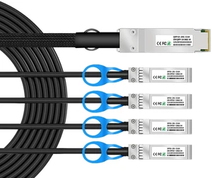 100G QSFP28 to 4xSFP+ 25G Passive Direct Attach Copper Cable 4M/13FT Breakout Stacking Cable for Switch/Server/Fiber Optic transceiver,1-to-4 DAC 100G QSFP28 to 4xSFP+ 25G Passive Direct Attach Copper Cable 4M/13FT Breakout Stacking Cable for Switch/Server/Fiber Optic transceiver,1-to-4 DAC