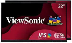 VA2256-MHD_H2 22 Inch 1080p Dual Pack Head-Only Monitors, IPS Display with FreeSync for Dual-Screen Home and Office Setups, HDMI, DisplayPort, and VGA Inputs VA2256-MHD_H2 22 Inch 1080p Dual Pack Head-Only Monitors, IPS Display with FreeSync for Dual-Screen Home and Office Setups, HDMI, DisplayPort, and VGA Inputs