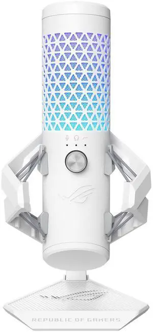 ROG Carnyx USB Gaming Microphone (25mm Condenser Capsule, 192kHz/24-bit, Cardioid, high-Pass Filter, Built-in pop Filter, Metal Shock Mount, one-Touch Mute, Aura Sync RGB)- Moonlight White ROG Carnyx USB Gaming Microphone (25mm Condenser Capsule, 192kHz/24-bit, Cardioid, high-Pass Filter, Built-in pop Filter, Metal Shock Mount, one-Touch Mute, Aura Sync RGB)- Moonlight White