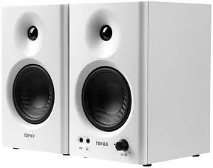 MR4 42W Powered Monitor Speakers, 1" Tweeter & 4" Woofer, Balanced TRS/RCA/AUX, Monitoring/Music Mode, for PC/PS5/TV, Music Production & Gaming-White MR4 42W Powered Monitor Speakers, 1" Tweeter & 4" Woofer, Balanced TRS/RCA/AUX, Monitoring/Music Mode, for PC/PS5/TV, Music Production & Gaming-White