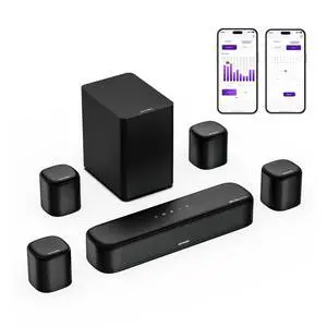 7.1ch Sound Bar with Dolby Atmos, 4 Surround Speakers, Aura A60 | Surround Sound System for TV with Subwoofer for Home Theater, Sound Bar for Smart TV with HDMI eARC, App Control, 2026 Model 7.1ch Sound Bar with Dolby Atmos, 4 Surround Speakers, Aura A60 | Surround Sound System for TV with Subwoofer for Home Theater, Sound Bar for Smart TV with HDMI eARC, App Control, 2026 Model