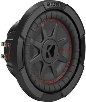 48CWRT82 CompRT 8" Subwoofer, DVC, 2-ohm | Slim design for tight spaces, dual voice coil wiring options, deep bass in trucks and compact builds 48CWRT82 CompRT 8" Subwoofer, DVC, 2-ohm | Slim design for tight spaces, dual voice coil wiring options, deep bass in trucks and compact builds